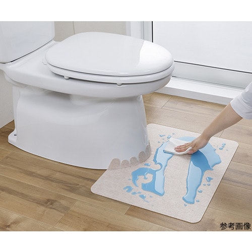 吸着拭けるトイレマット無地 ショート BE