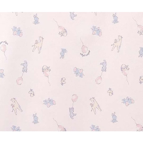 プリントスクラブ ピンク地×アニマルバルーン柄 M