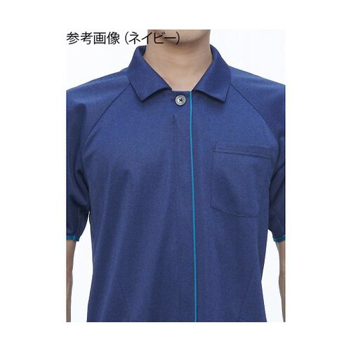 ニットシャツ ネイビー S