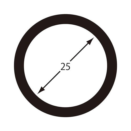 鉄平押しキーリング 25mm マットブラック