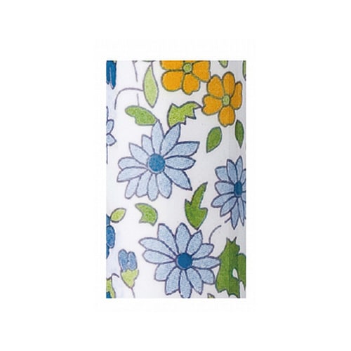 オールアルミ四点杖 伸縮タイプ 花柄 ブルー