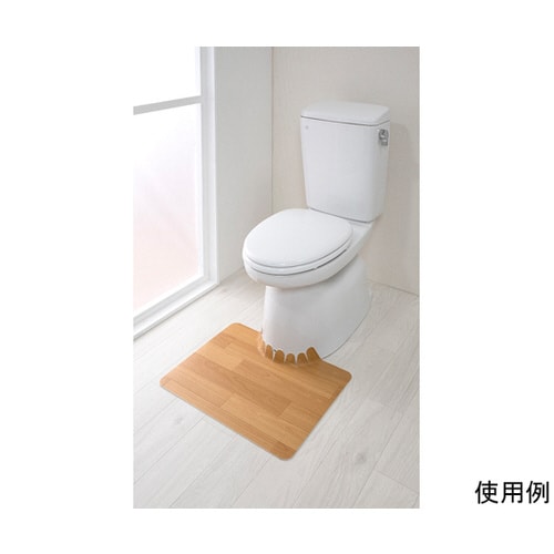 吸着拭けるフロアトイレマットウッド