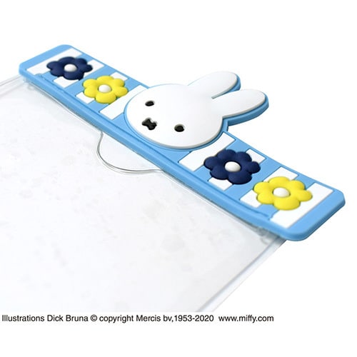 ミッフィー ネームホルダー ストライプブルー