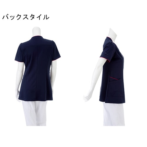 女子スクラブ ネイビー+ピンク M