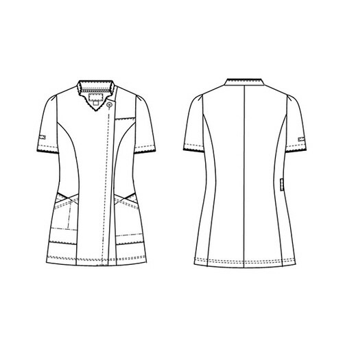 女子スクラブ ネイビー+ピンク M