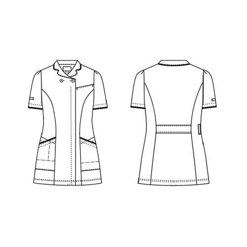 チュニック ネイビー+ベージュ L