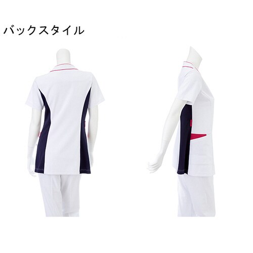 女子スクラブ Tネイビー+ピンク S