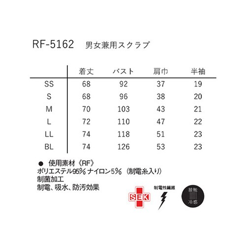 男女兼用スクラブ ネイビー+ピンク M