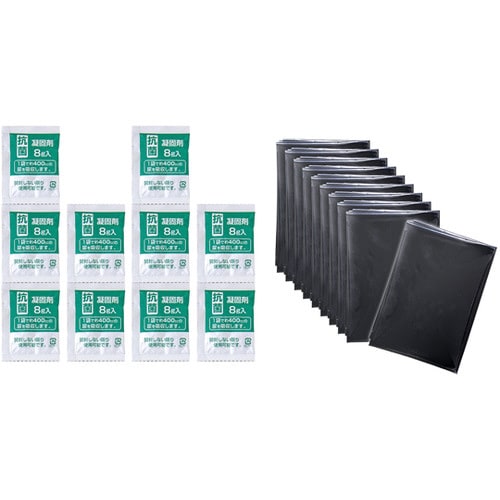 トイレ非常用袋 抗菌凝固剤付 10回分