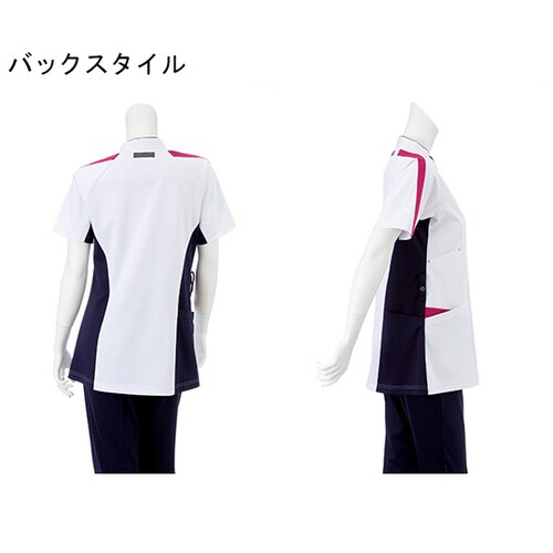 男女兼用上衣 Tネイビー+ピンク SS