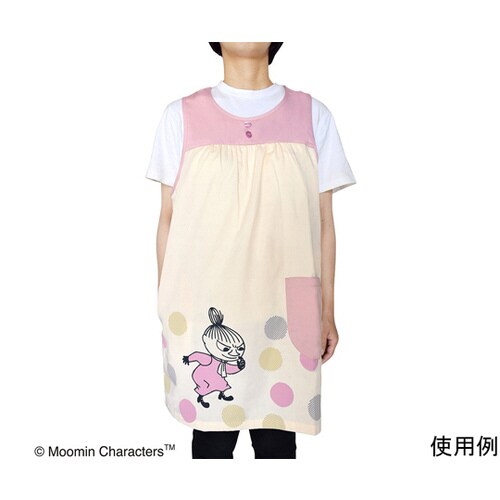 ムーミンエプロン リトルミイ ピンク/ベージュ