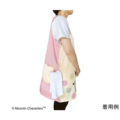 ムーミンエプロン リトルミイ ピンク/ベージュ