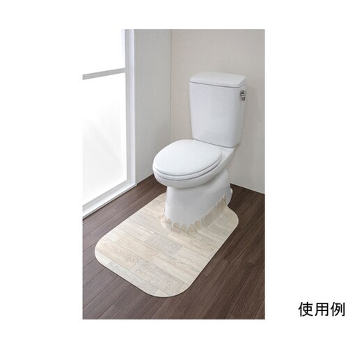 吸着拭けるフロアトイレマットウッド