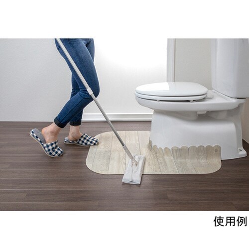 吸着拭けるフロアトイレマットウッド