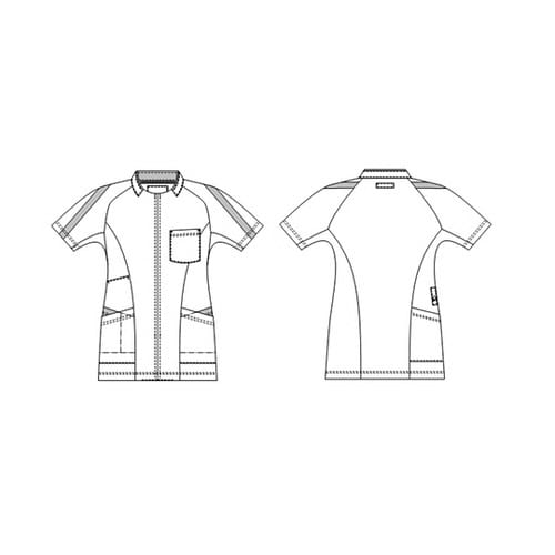 男女兼用上衣 ネイビー+ピンク SS