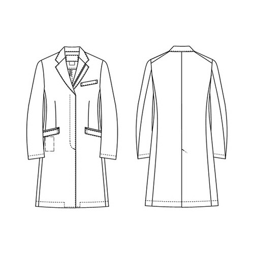 女子シングルドクターコート Tネイビー M