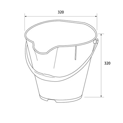 バーキンタX カラーバケツ 15L 赤