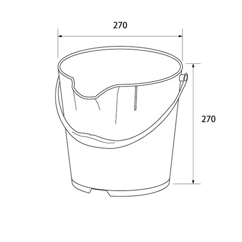 バーキンタX カラーバケツ 9L 黄