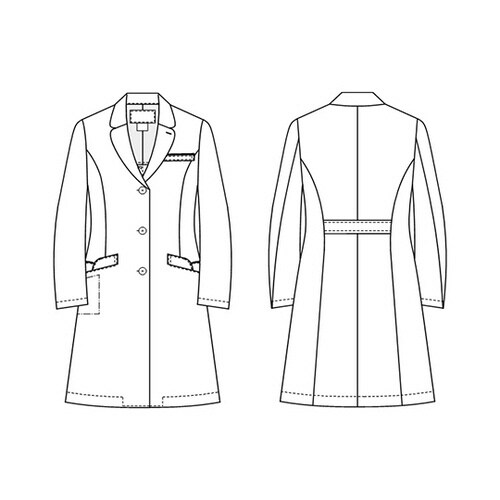 女子シングルドクターコート オフホワイト S