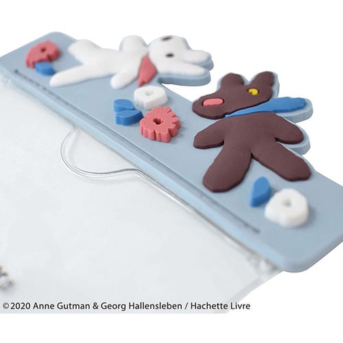 リサとガスパール ネームホルダー グレー