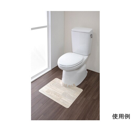 吸着拭けるフロアトイレマットウッド