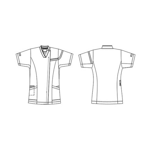 男女兼用スクラブ ネイビー+ピンク SS