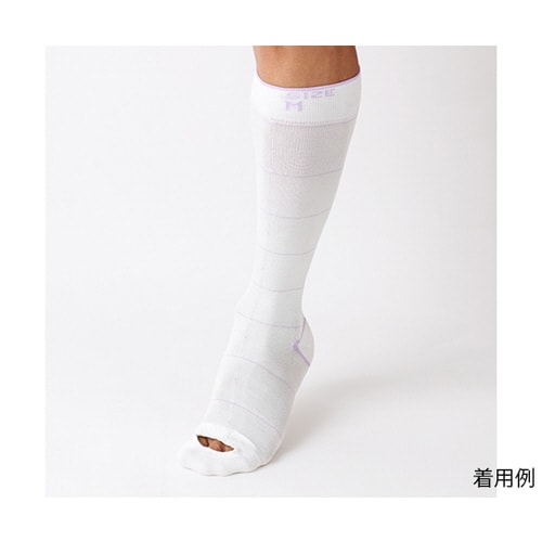 ソックスフォーDVT 片足点線タイプ LL