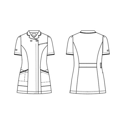 チュニック ネイビー+ベージュ EL