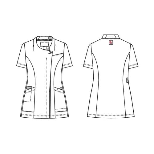 女子スクラブ ディープピンク+ボルドー S