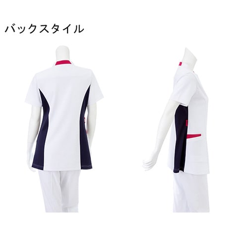 女子スクラブ Tネイビー+ピンク EL