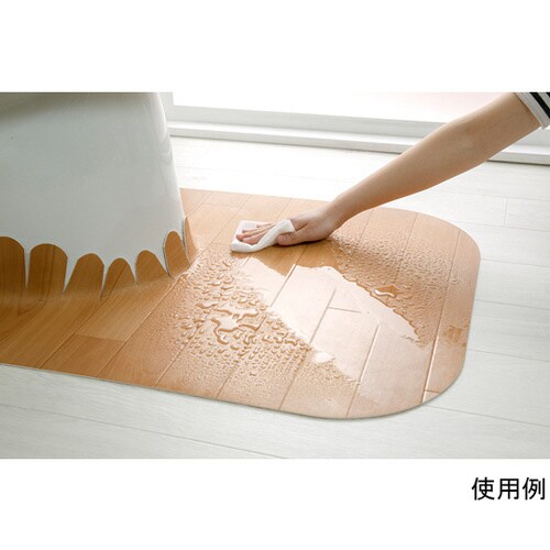 吸着拭けるフロアトイレマットウッド