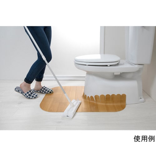 吸着拭けるフロアトイレマットウッド