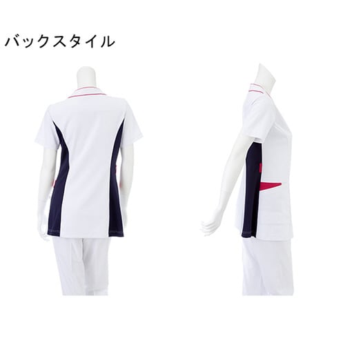 女子スクラブ Tネイビー+ピンク EL