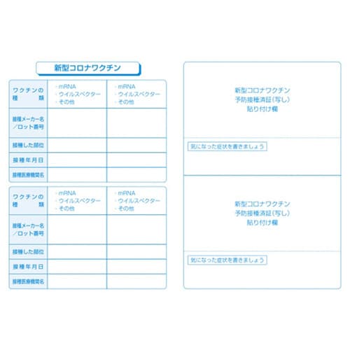 予防接種記録手帳 100冊入