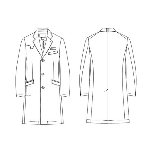 男子シングルドクターコート Tネイビー BL