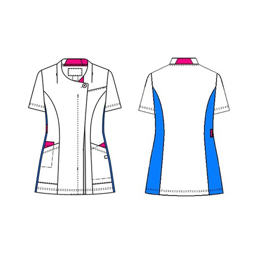 女子スクラブ Tネイビー+ピンク L