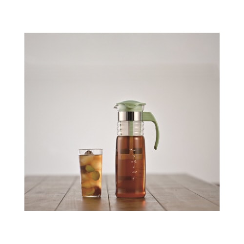 かご網付き水出し茶ポットグリーン 1200ml