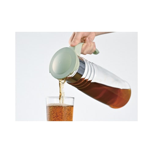 かご網付き水出し茶ポットグリーン 1200ml