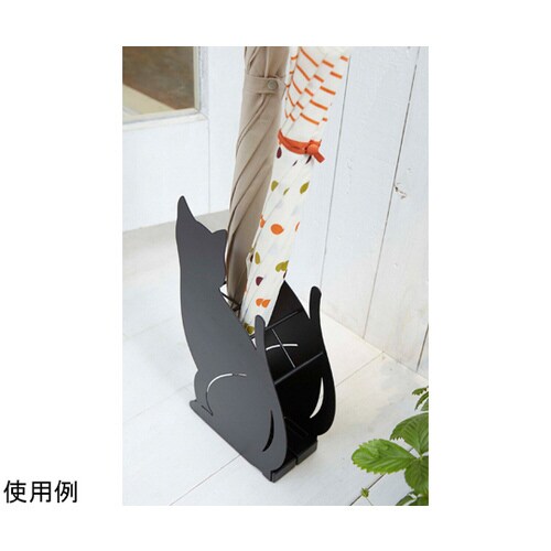 かさたて ネコ ブラック