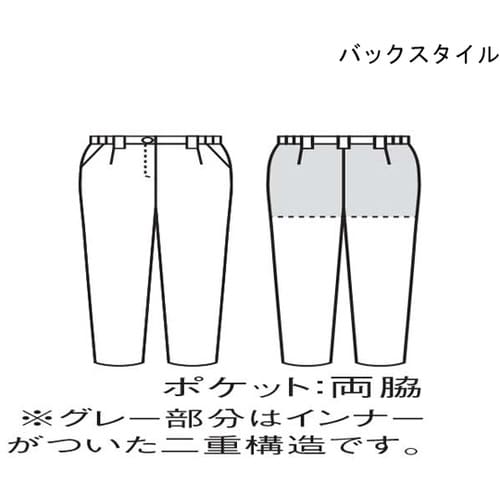 パンツ レディス 両脇ゴム 白 3L