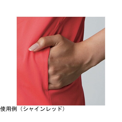 ポロシャツ 兼用 半袖 シャインレッド S