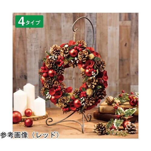 ナチュラルリース【クリスマス飾り】小 ホワイト