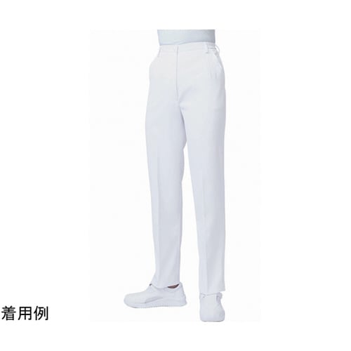 パンツ レディス 両脇ゴム 白 裾上げ SD