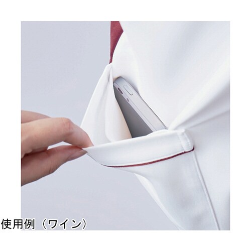 スクラブ メンズ 半袖 白/グレー S