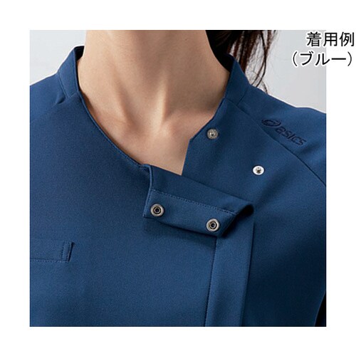 スクラブ メンズ 半袖 ブルー×ネイビー L