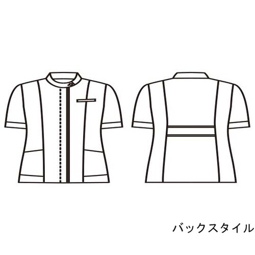 ジャケット レディス 半袖 白/ワイン S