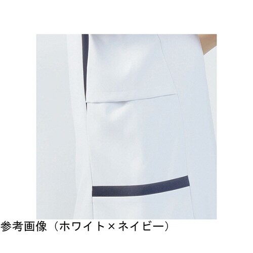 スクラブ メンズ 半袖 ホワイト×グレー L