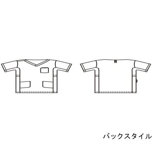 スクラブ 兼用 半袖 コバルトブルー/ネイビー S