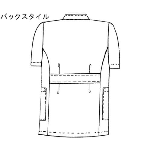 メンズ医務衣半袖 ホワイト M