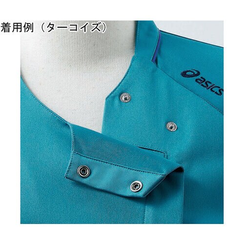 スクラブ メンズ 半袖 ブルー×グレー S